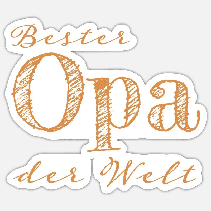 Opa Großvater Geschenk Geschenkidee Sticker Größe S (10 x 10 cm)