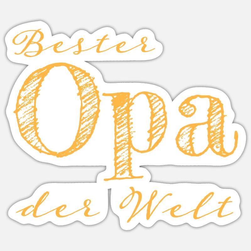 Opa Großvater Geschenk Geschenkidee Sticker Größe S (10 x 10 cm)