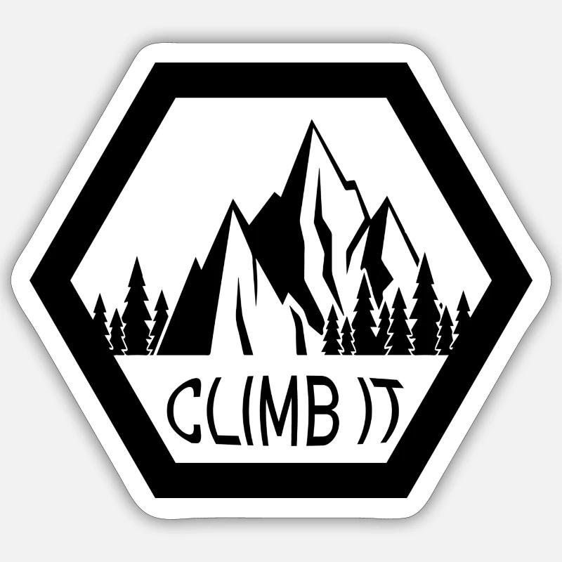 escalade - Sticker taille S (10 x 10 cm) - blanc mat