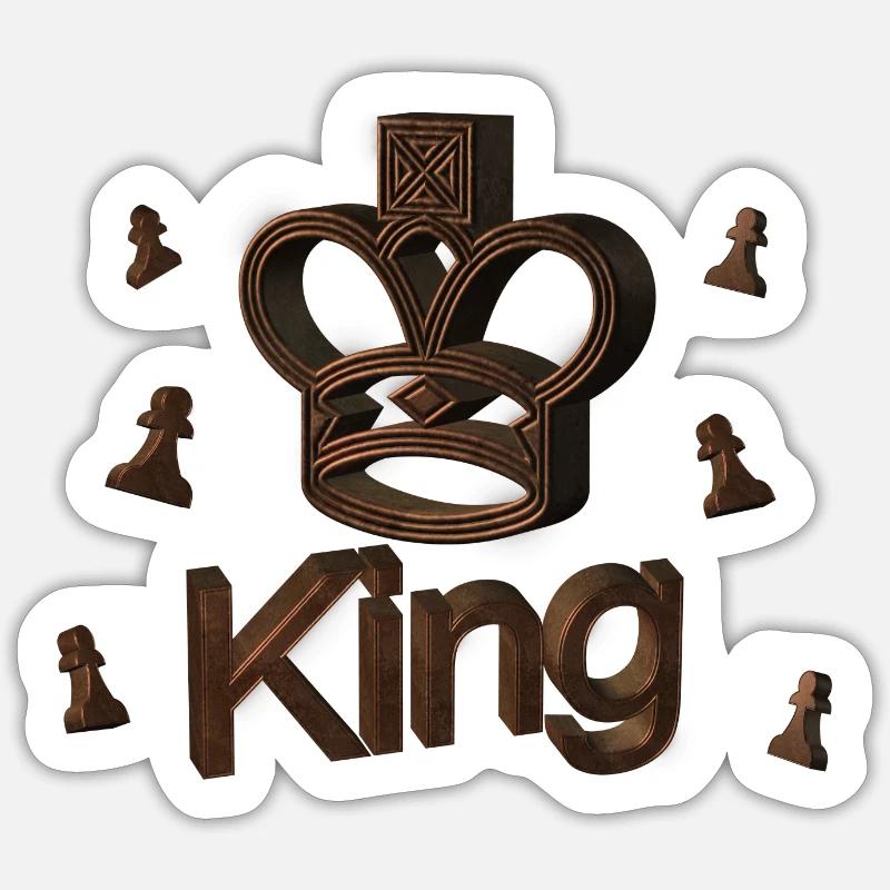 king Sticker taille S (10 x 10 cm)
