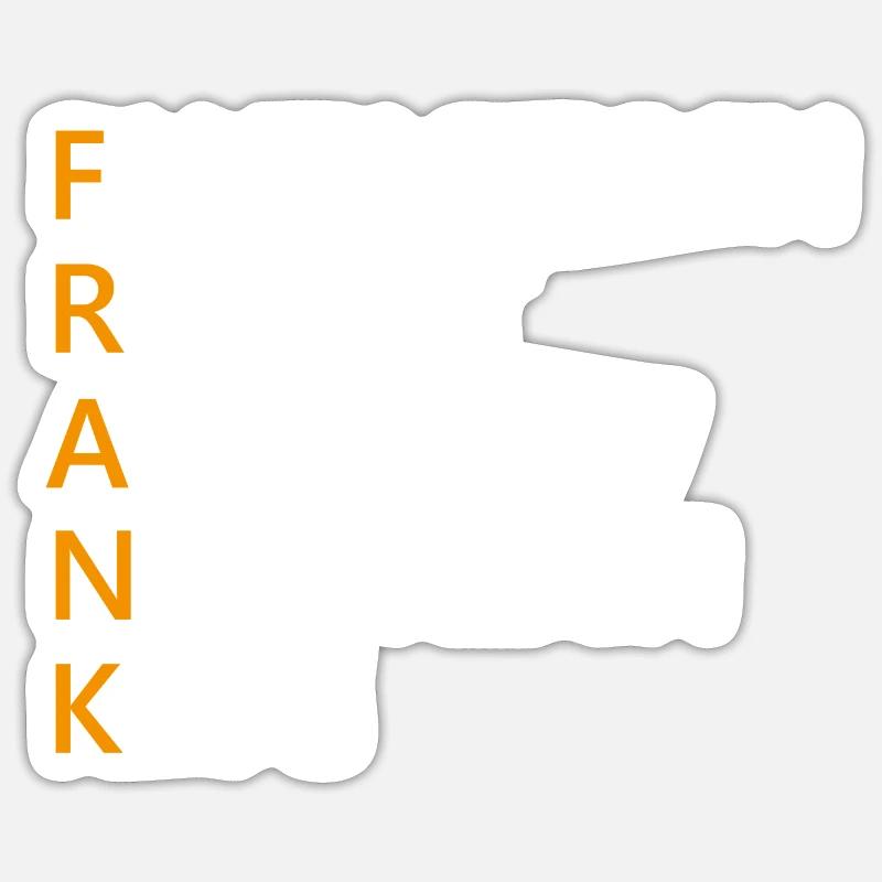 Frank Name Geschenk - Sticker Größe S (10 x 10 cm) - Mattweiß