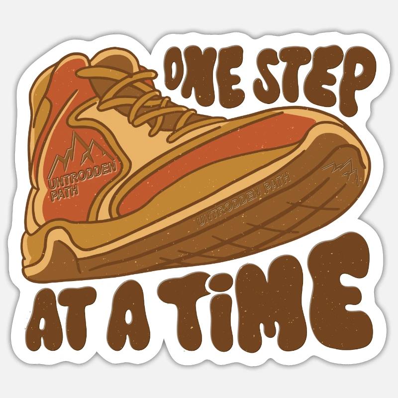 Untrodden Path - One Step At a Time Sticker size S (10 x 10 cm)