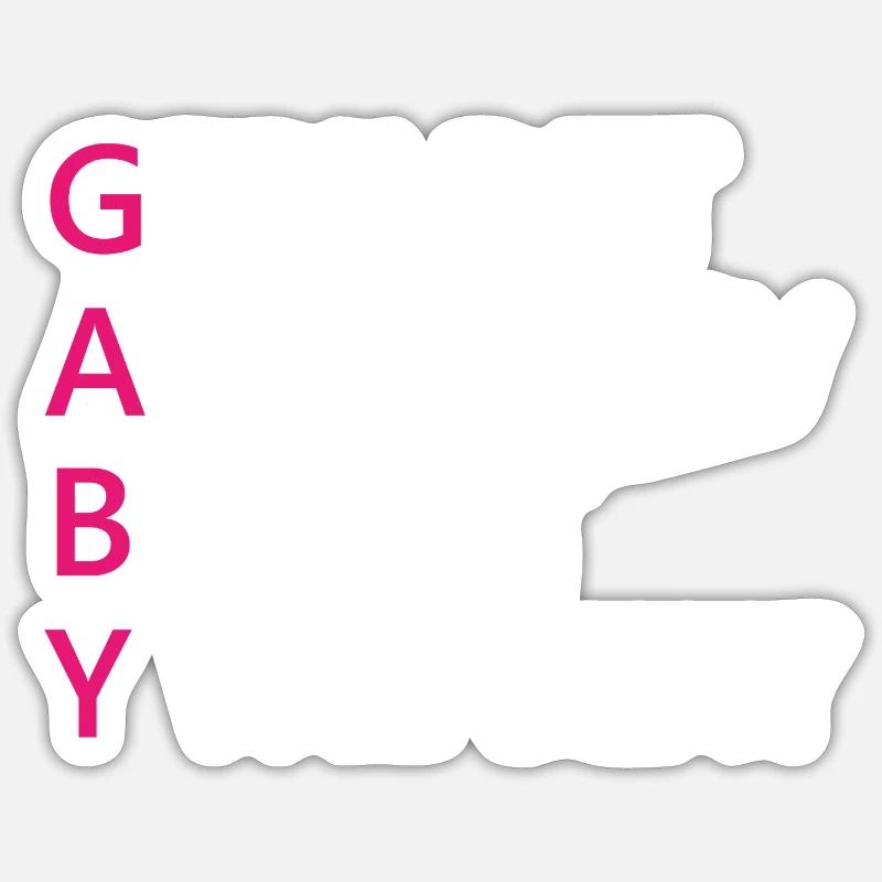 Gaby Name Geschenk - Sticker Größe S (10 x 10 cm) - Mattweiß