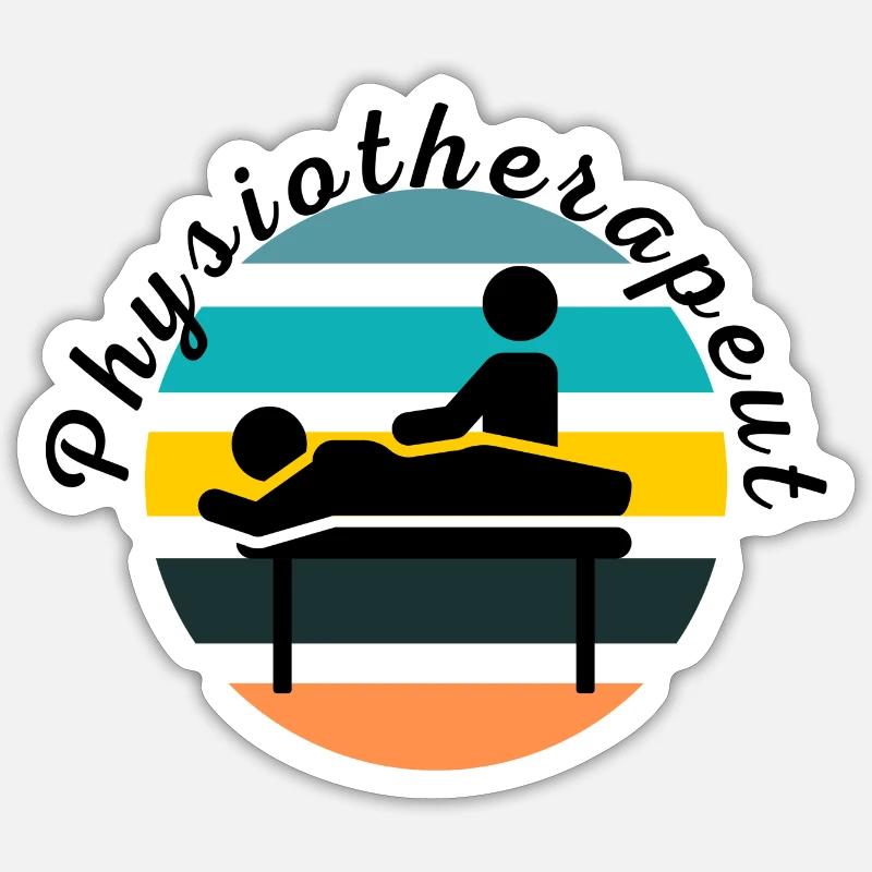 Physiotherapeut - Sticker Größe S (10 x 10 cm) - Mattweiß