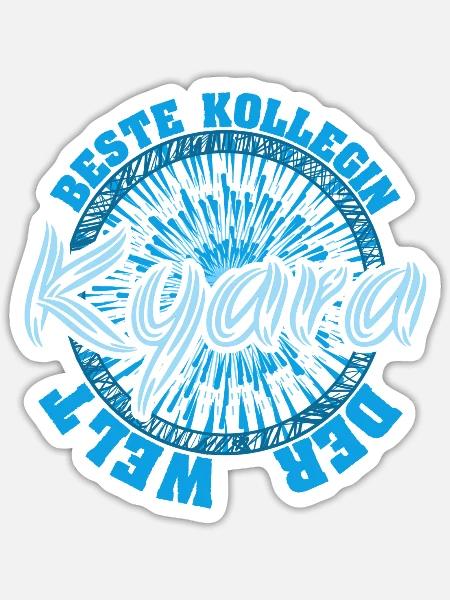 Beste Arbeitskollegin Kyara - Sticker Größe S (10 x 10 cm) - Mattweiß