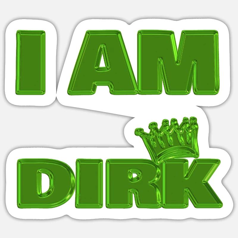 Dirk - Sticker size S (10 x 10 cm) - white matte