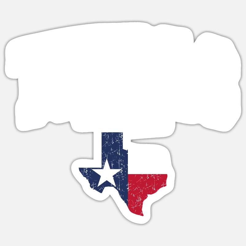 Texas - Sticker taille S (10 x 10 cm) - blanc mat