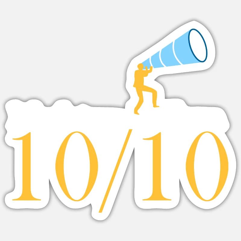 Mon avenir sera un 10/10 - Sticker taille S (10 x 10 cm) - blanc mat
