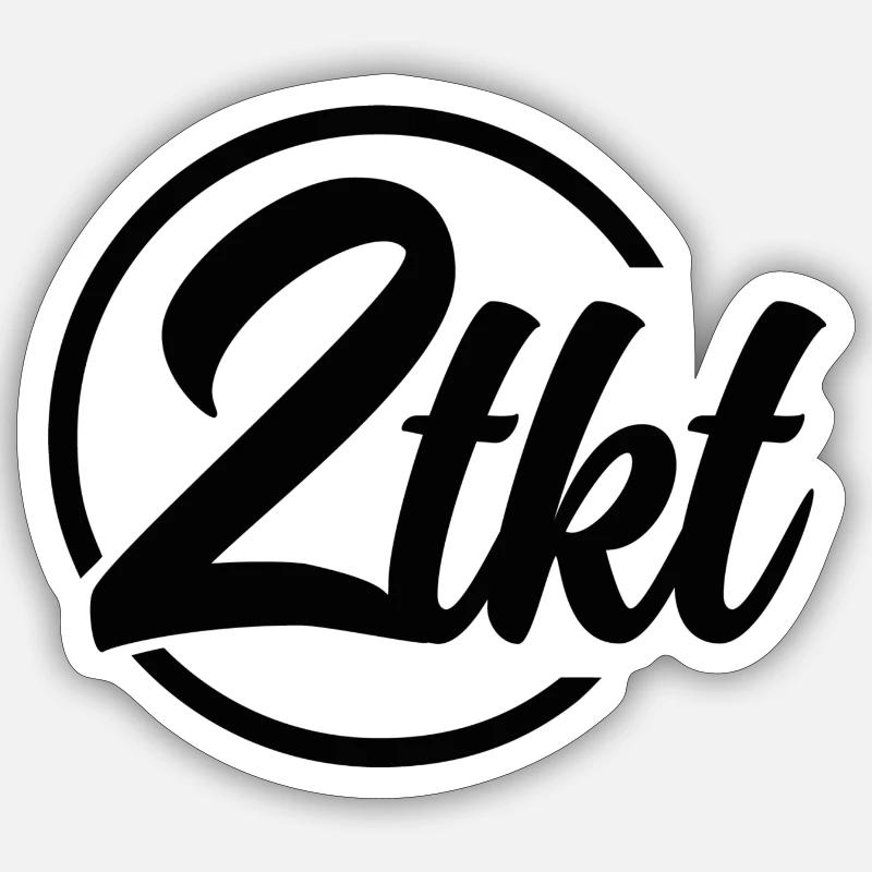 2tkt Schwarz Sticker Größe S (10 x 10 cm)