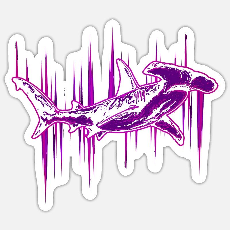 Hammerhead - Sticker taille S (10 x 10 cm) - blanc mat