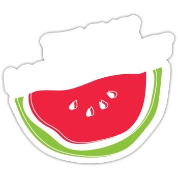 Wassermelone Sommerfrüchte Tropische Melone - Sticker Größe S (10 x 10 cm) - Mattweiß - Vorne