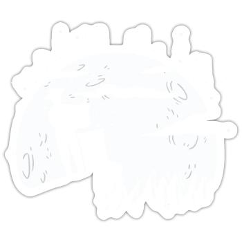 Apiculteur Apiculture Miel Hobby Abeille - Sticker taille S (10 x 10 cm) - blanc mat - Devant