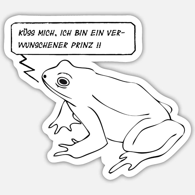 Frosch Prinz Sticker Größe S (10 x 10 cm)