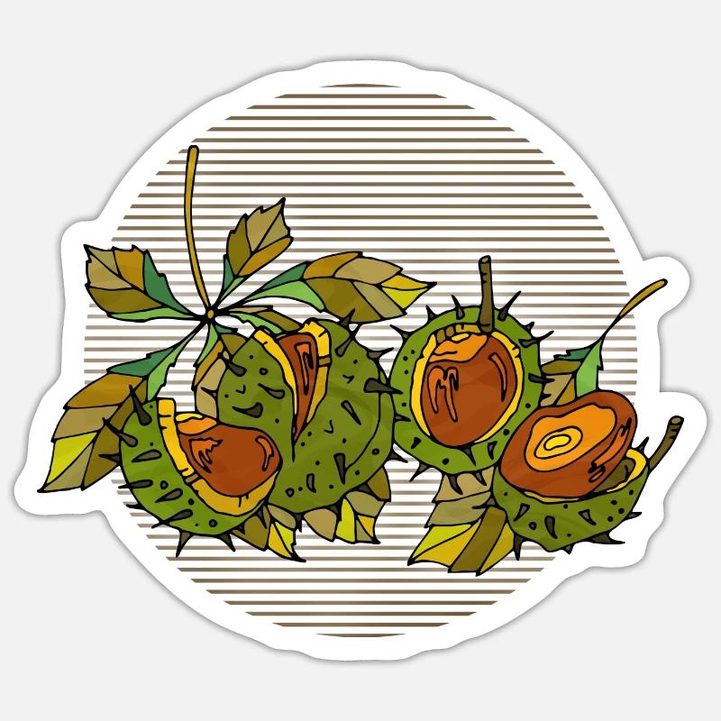 Chestnuts - Sticker size S (10 x 10 cm) - white matte