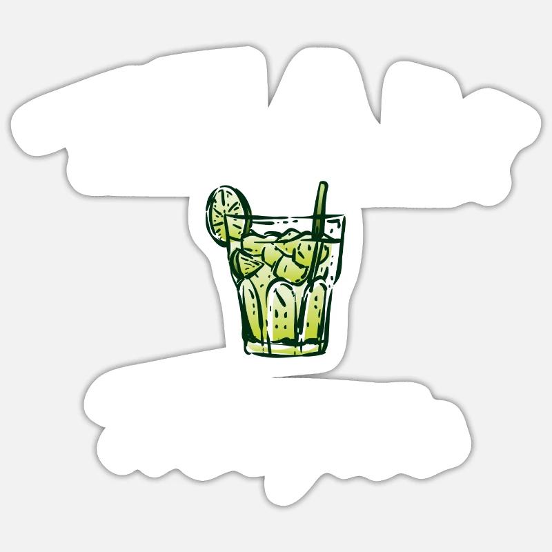 Team mojito - Sticker taille S (10 x 10 cm) - blanc mat