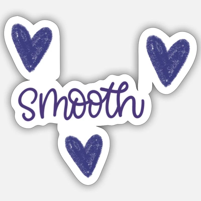 Smooth - Sticker Größe S (10 x 10 cm) - Mattweiß