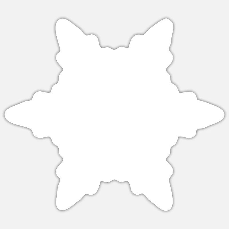 Mandala flocon de neige Sticker taille S (10 x 10 cm)