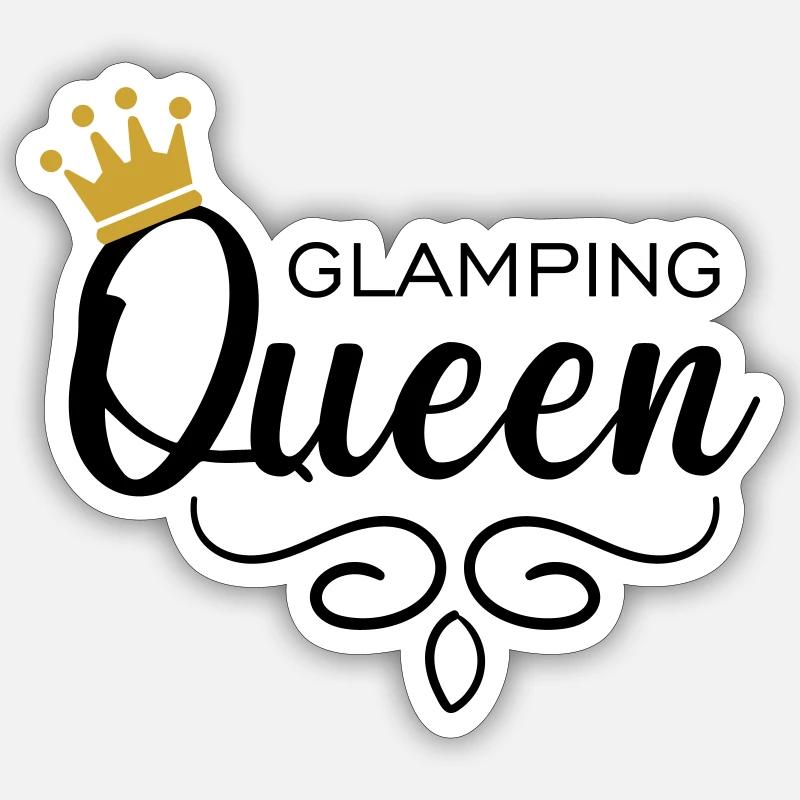 Glamping Queen Sticker size S (10 x 10 cm)