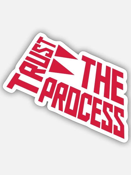 trust the process Zitat - Sticker Größe S (10 x 10 cm) - Mattweiß