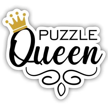 Puzzle Queen - Sticker Größe S (10 x 10 cm) - Mattweiß - Vorne