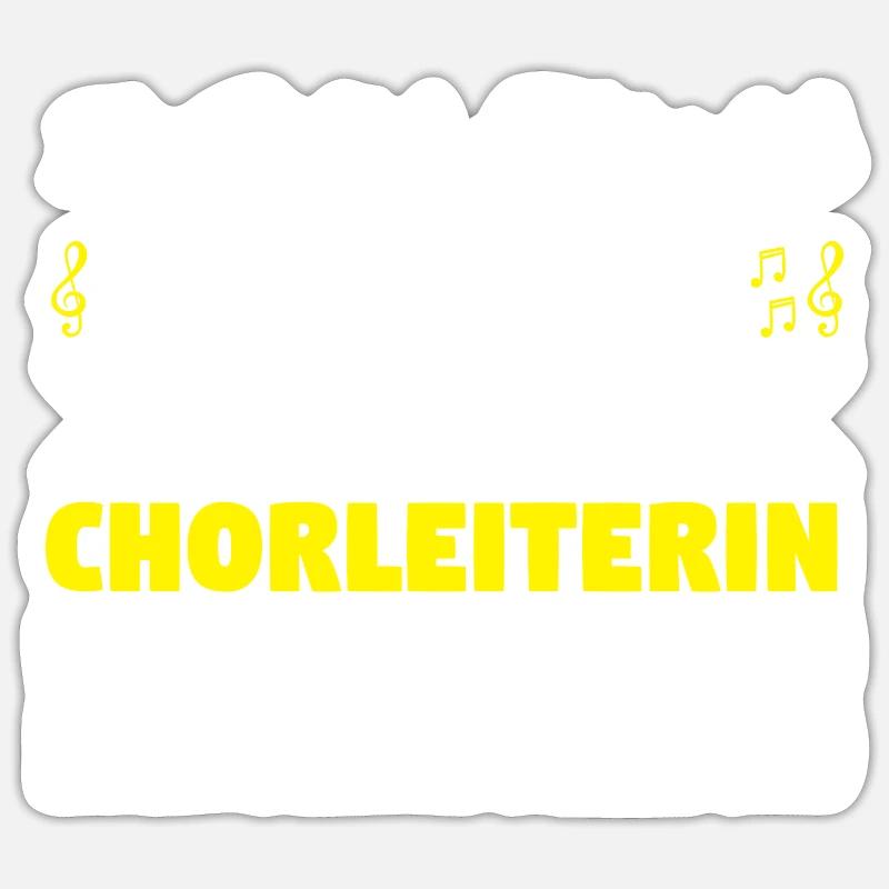 Chorleiterin Beruf Chorleitung Geschenk - Sticker Größe S (10 x 10 cm) - Mattweiß
