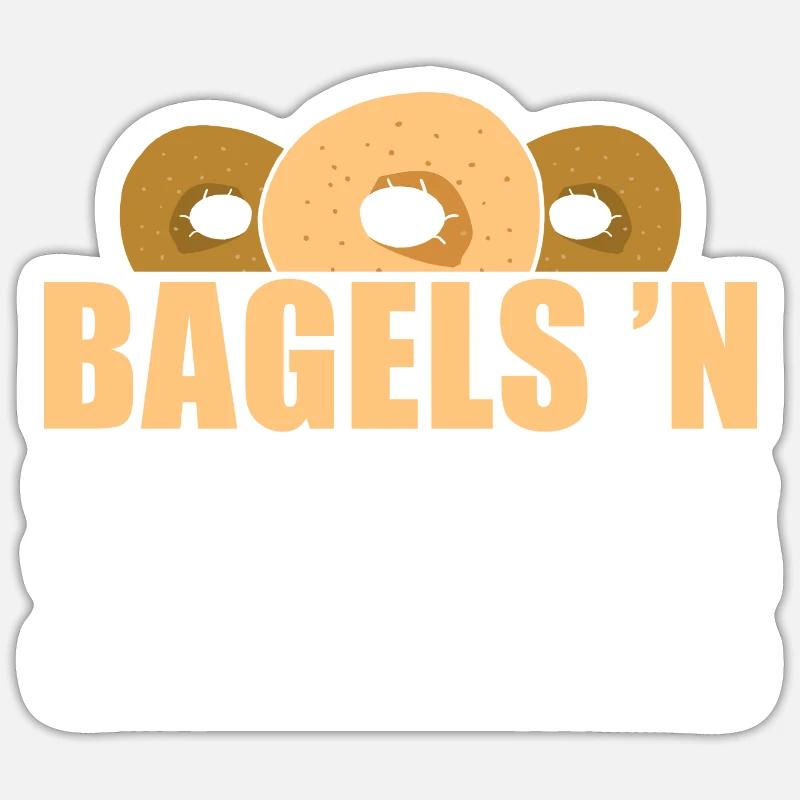 Bagel Spruch Geschenk Sticker Größe S (10 x 10 cm)