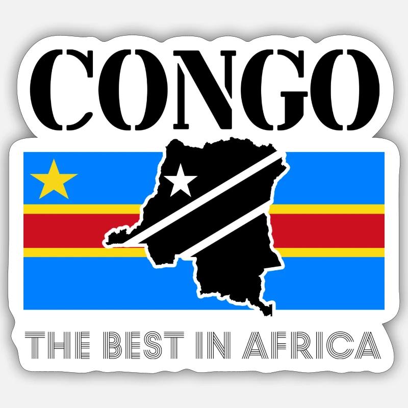 Congo best - Sticker taille S (10 x 10 cm) - blanc mat