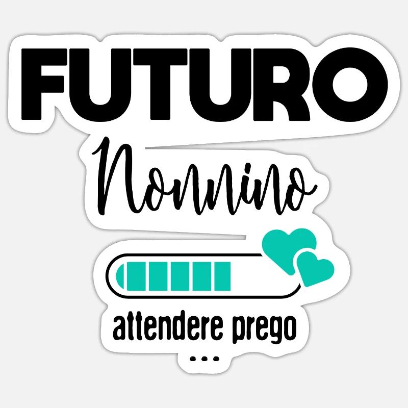 Futuro nonnino - Sticker formato S (10 x 10 cm) - bianco opaco