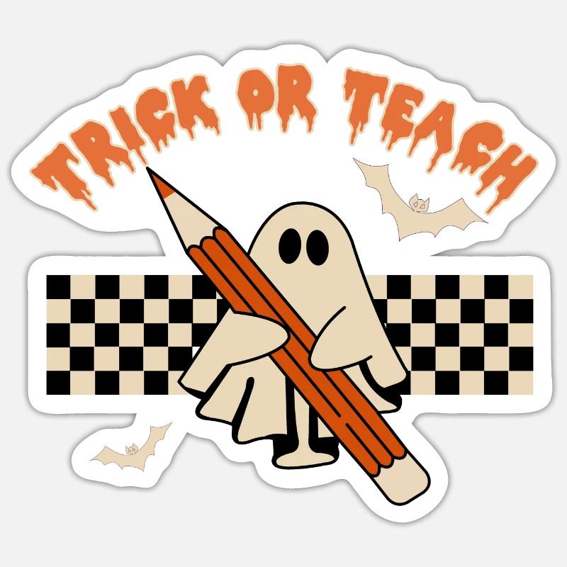 Truc ou enseigner - Sticker taille S (10 x 10 cm) - blanc mat