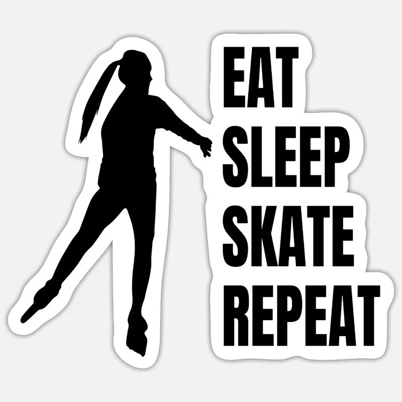 Roller Skate Inline Gift Patin à roues alignées Skate Sticker taille S (10 x 10 cm)