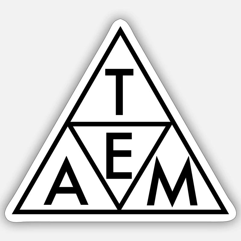 Team - Sticker Größe S (10 x 10 cm) - Mattweiß