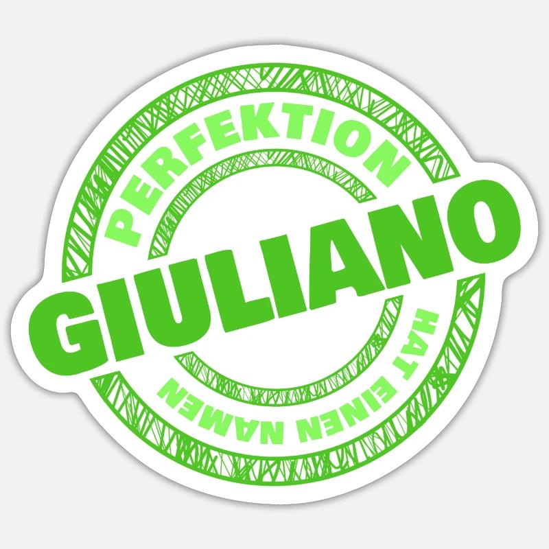 Perfektion GIULIANO - Sticker Größe S (10 x 10 cm) - Mattweiß
