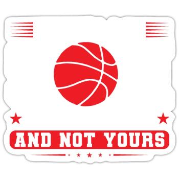 Basketball Sohn Basketball Mutter Sport Geschenk - Sticker Größe S (10 x 10 cm) - Mattweiß - Vorne