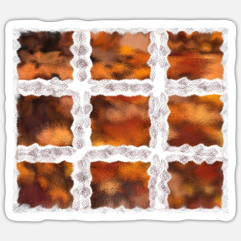 Automne - Sticker taille S (10 x 10 cm) - blanc mat