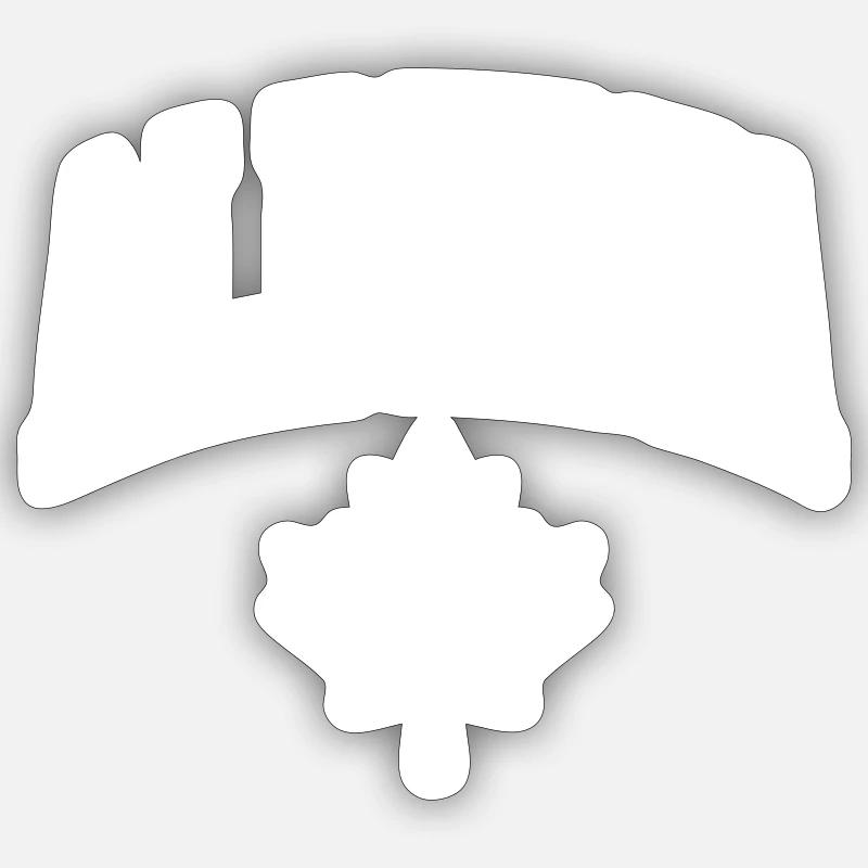 Alberta - Sticker Größe S (10 x 10 cm) - Mattweiß