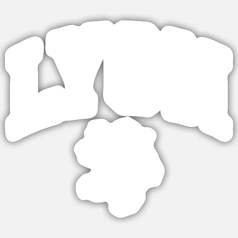 Lyon - Sticker size S (10 x 10 cm) - white matte