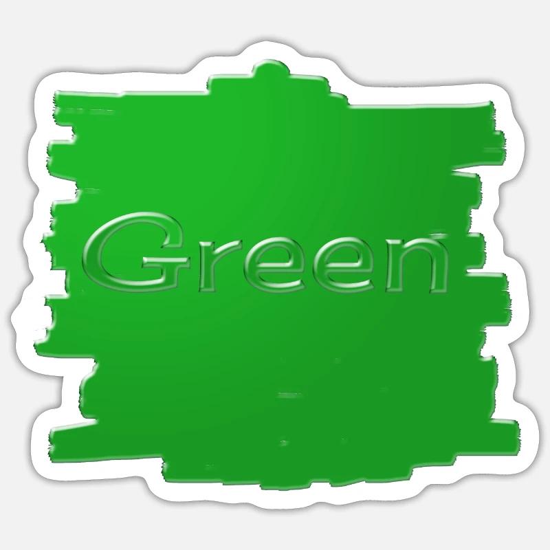 Vert - Sticker taille S (10 x 10 cm) - blanc mat