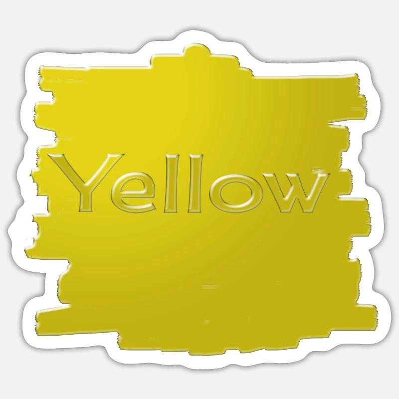 Jaune Sticker taille S (10 x 10 cm)