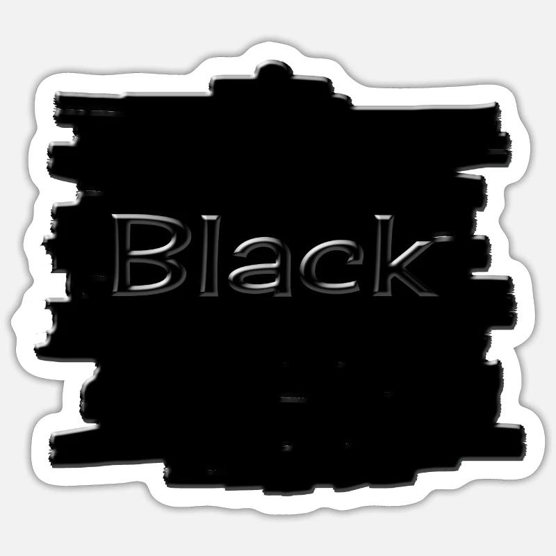 Black - Sticker size S (10 x 10 cm) - white matte