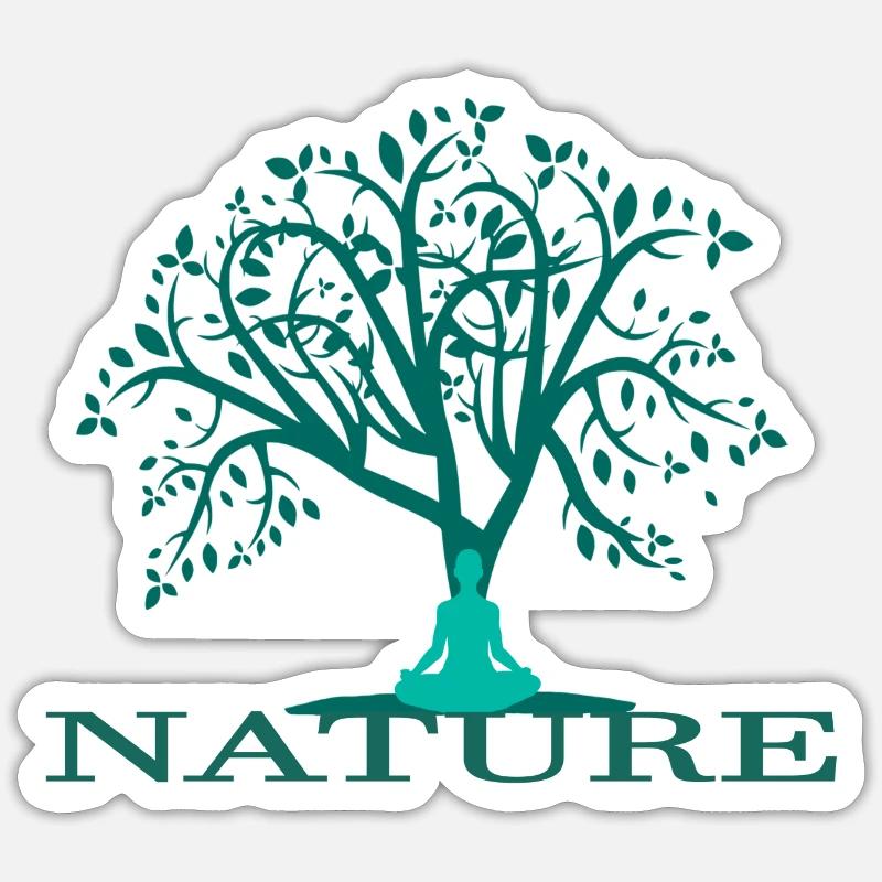 Nature - Sticker taille S (10 x 10 cm) - blanc mat