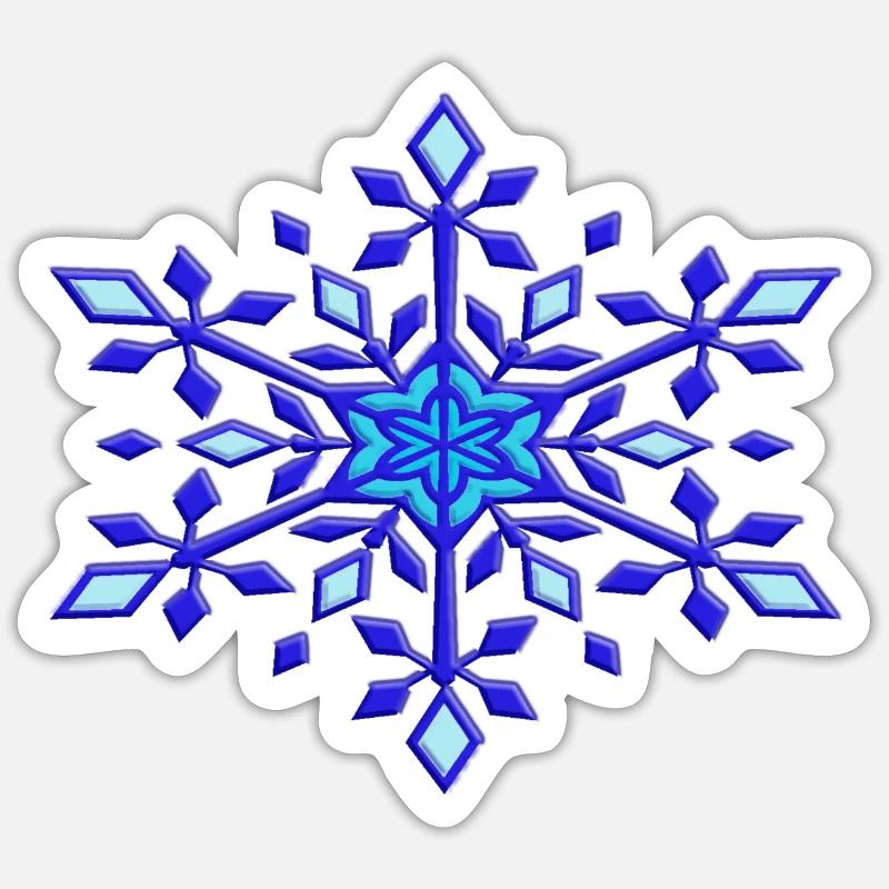 Blue Star - Sticker size S (10 x 10 cm) - white matte