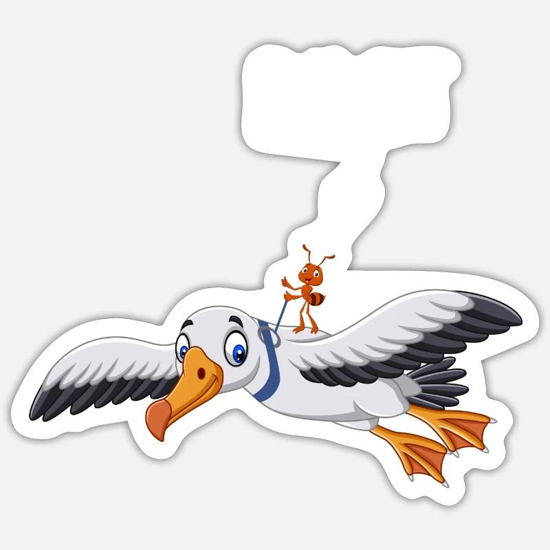 Pilot fliegt Flugzeug Bruchpilot - Sticker Größe S (10 x 10 cm) - Mattweiß
