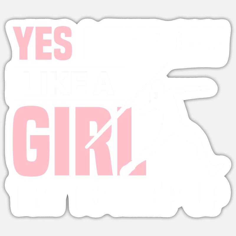 Lanceur de javelot - Sticker taille S (10 x 10 cm) - blanc mat