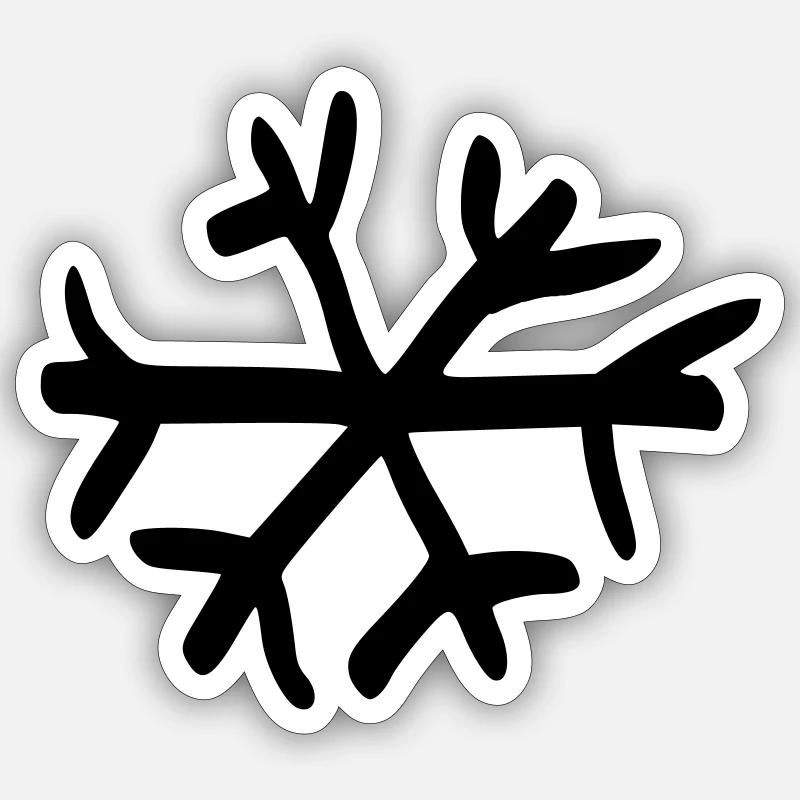 Snowflake - Sticker size S (10 x 10 cm) - white matte