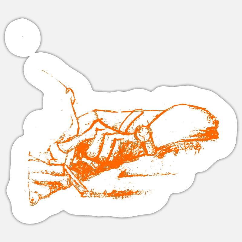 Koksender Mann - Sticker Größe S (10 x 10 cm) - Mattweiß