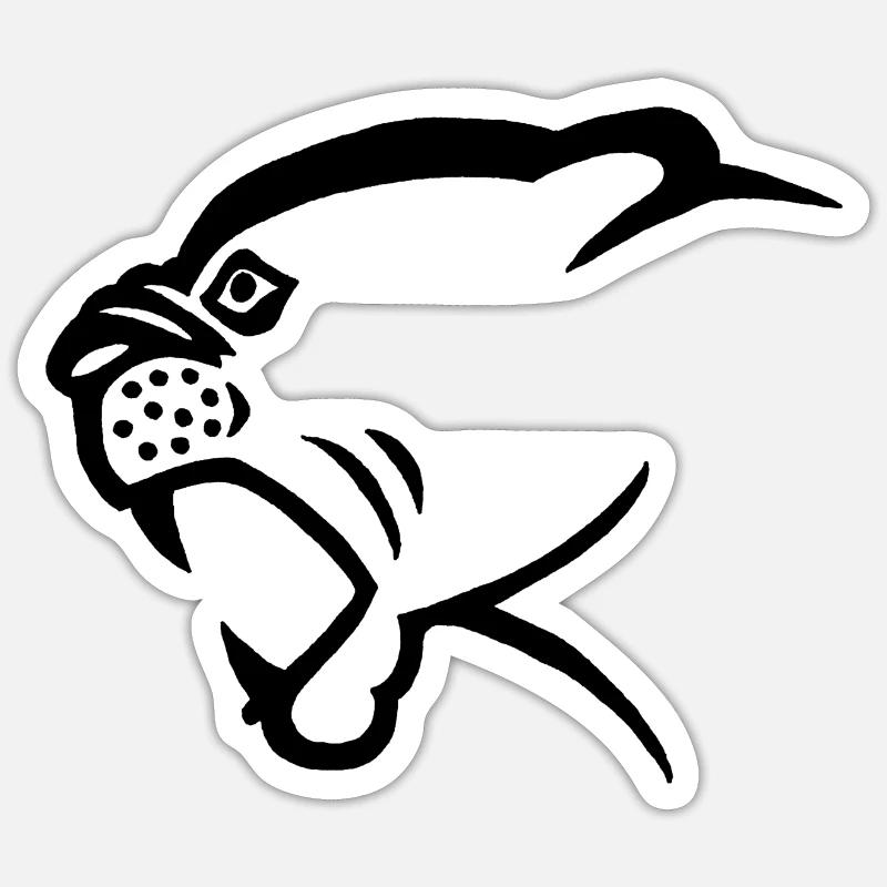 Tête de panthère noire - Sticker taille S (10 x 10 cm) - blanc mat