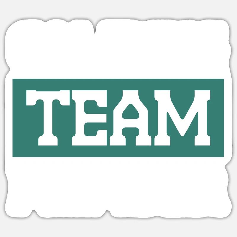 Équipe de camping - Sticker taille S (10 x 10 cm) - blanc mat