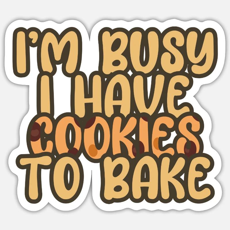 Christmas Chocolate Cookie Baking Sticker Größe S (10 x 10 cm)