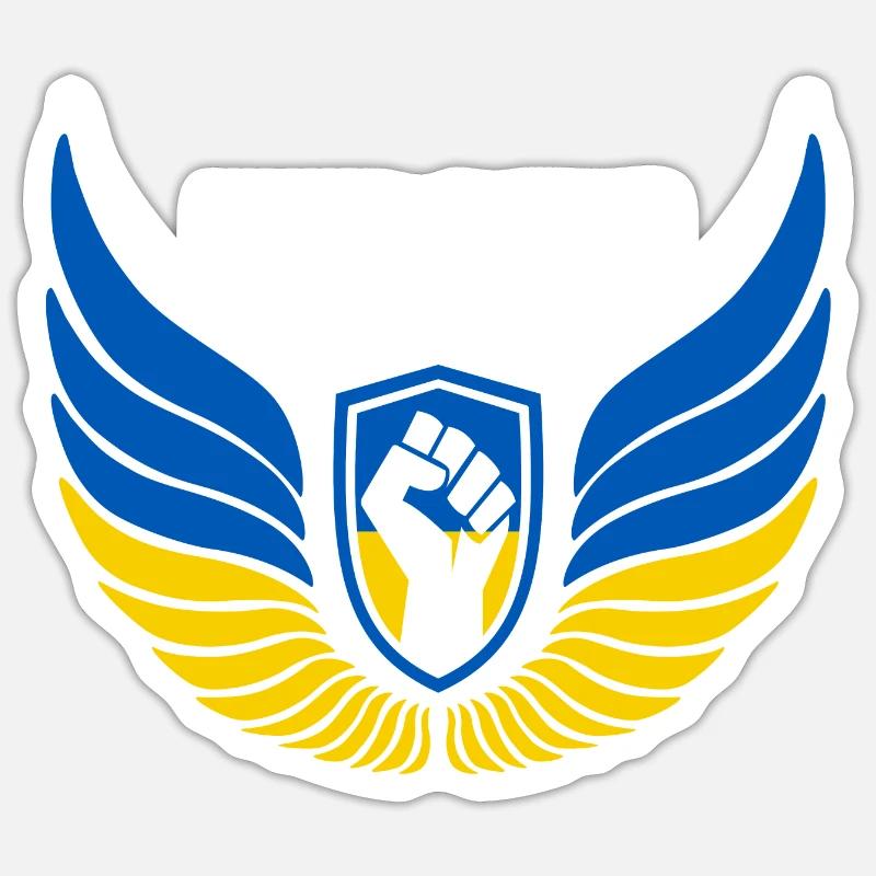Ukraine Logo - Sticker size S (10 x 10 cm) - white matte