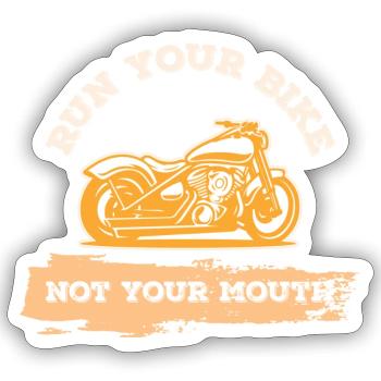 Motorcycle Cool Saying - Sticker size S (10 x 10 cm) - white matte - Front